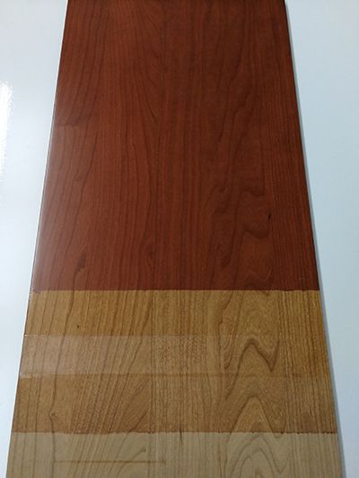 Samples of coated wood