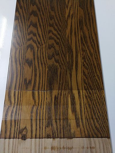 Samples of coated wood