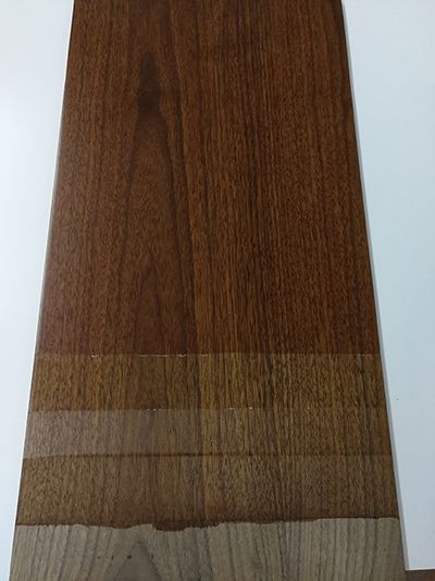 Samples of coated wood